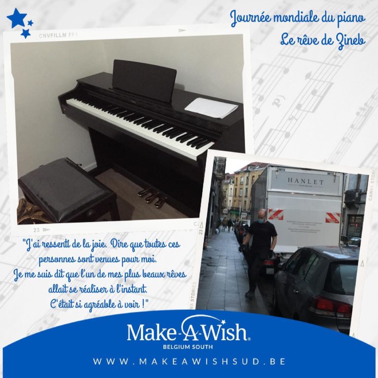 Notre Wish Kid Zineb a réalisé son vœu en recevant un piano, elle peut désormais apprendre à en jouer.